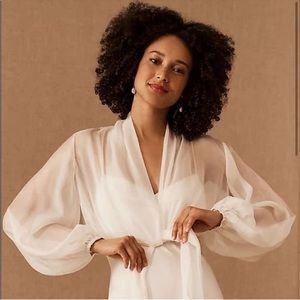 NWT. BHLDN Sheer Uno Bridal Topper Catherine Deane L